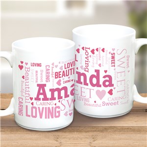 Personalized Love Forever Word-Art 15 oz Coffee Mug by Gifts For You Now