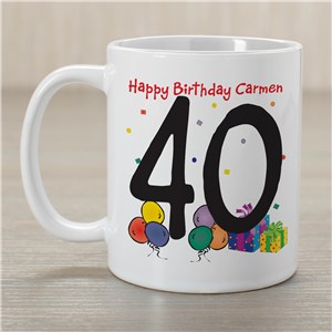 Personalized Birthday Ceramic Coffee Mug by Gifts For You Now