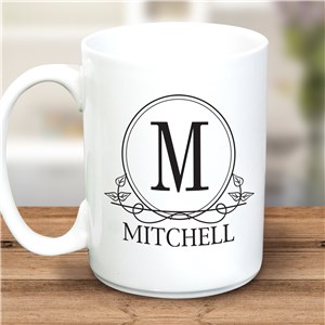 Leaf Border Personalized Mug by Gifts For You Now