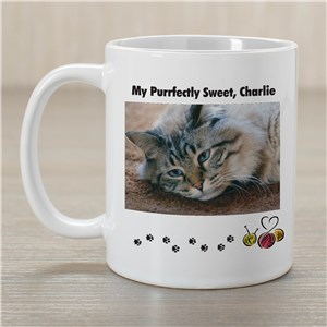 Purrfectly Sweet Cat Personalized Photo Coffee Mug by Gifts For You Now