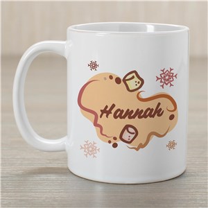 Marshmallow & Cocoa Personalized Hot Chocolate Coffee Mug by Gifts For You Now