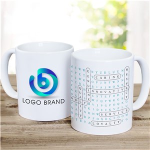 Personalized Corporate Values Word Search Coffee Mug by Gifts For You Now