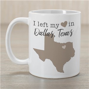 Left My Heart In Personalized State With Symbol Coffee Mug by Gifts For You Now