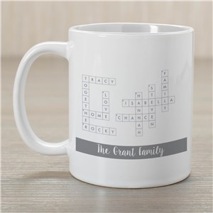 Personalized Family Name Crossword Coffee Mug by Gifts For You Now