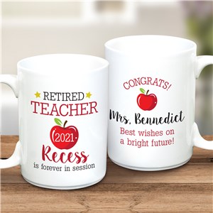 Personalized Retired Teacher Mug by Gifts For You Now