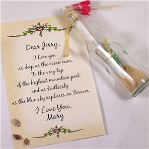 Endless Love Personalized Message in a Bottle by Gifts For You Now