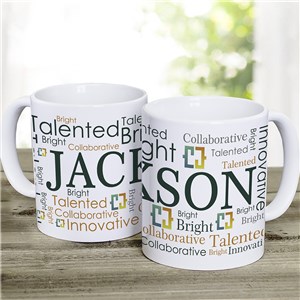Personalized Corporate Name Word Art Coffee Mug by Gifts For You Now
