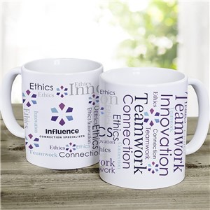 Personalized Corporate Logo Word Art Coffee Mug by Gifts For You Now