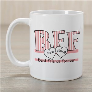 Personalized BFF Ceramic coffee Mug by Gifts For You Now
