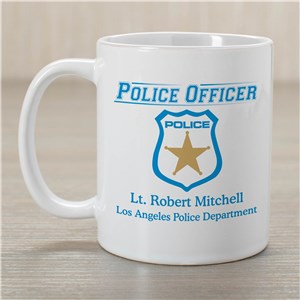 Personalized Police Officer Coffee Mug by Gifts For You Now