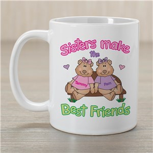 Personalized Sisters, Best Friends Coffee Mug by Gifts For You Now