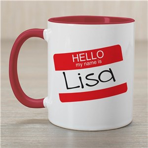 Personalized Hello My Name Is Mug by Gifts For You Now