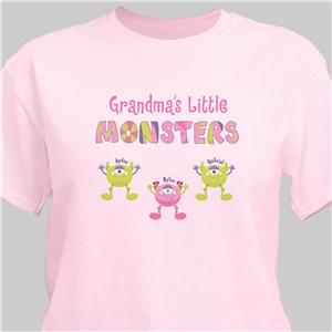Personalized Grandmas Little Monsters T-shirt - Ash - Small (Mens 34/36- Ladies 6/8) by Gifts For You Now