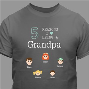 Personalized Reasons Why T-Shirt - Ash Gray - Large (Mens 42/44- Ladies 14/16) by Gifts For You Now