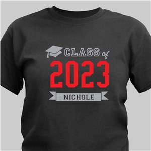 Personalized Graduation Class Of T-Shirt - Military Green - XL (Mens 46/48- Ladies 18/20) by Gifts For You Now