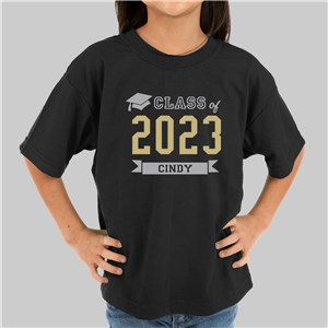 Personalized Graduation Class Of Youth T-Shirt - Yellow - Youth M 10/12 by Gifts For You Now