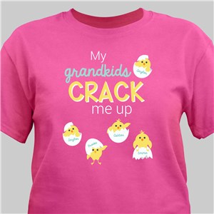My Grandkids Crack Me Up Personalized T-Shirt - Navy - Medium (Mens 38/40- Ladies 10/12) by Gifts For You Now