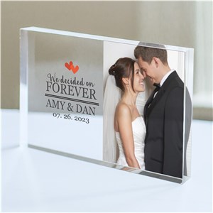 Personalized We Decided on Forever Acrylic Keepsake Block by Gifts For You Now