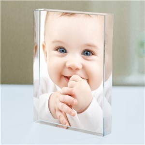 Clear Block Personalized Baby Photo Keepsake Block by Gifts For You Now