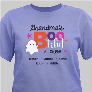 Personalized Grandmas Bootiful Crew T-Shirt - Violet - Medium (Mens 38/40- Ladies 10/12) by Gifts For You Now