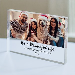 Personalized Its A Wonderful Life Photo Keepsake Block by Gifts For You Now