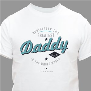 Officially The Greatest Personalized T-Shirt - White - Small (Mens 34/36- Ladies 6/8) by Gifts For You Now