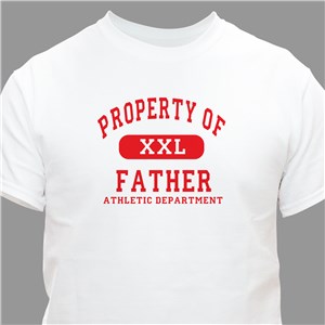 Personalized Property Of T-shirt - White - Adult Medium (Size M38-40- L10/12) by Gifts For You Now