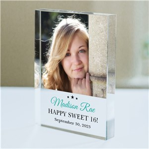 Personalized Star Photo Acrylic Keepsake Block by Gifts For You Now