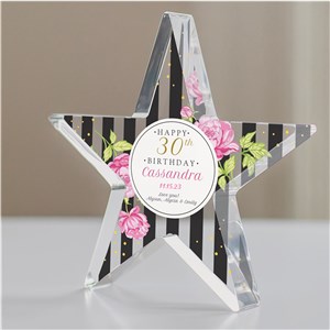 Personalized Stripes Birthday Star by Gifts For You Now
