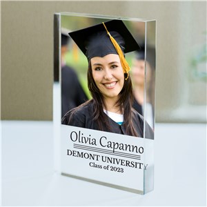Personalized Photo Graduation Keepsake Block by Gifts For You Now