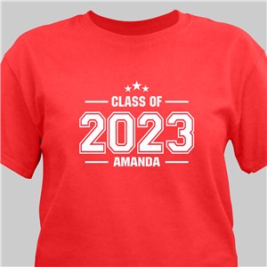 Personalized Stars Class of T-Shirt - White - Large (Mens 42/44- Ladies 14/16) by Gifts For You Now