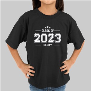 Personalized Stars Class of Youth T-Shirt - White - Youth L 14/16 by Gifts For You Now