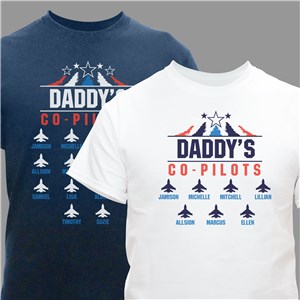 Personalized Co-Pilots T-Shirt - Navy - Medium (Mens 38/40- Ladies 10/12) by Gifts For You Now