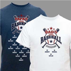 Personalized Baseball Buddies T-Shirt - Navy - Medium (Mens 38/40- Ladies 10/12) by Gifts For You Now