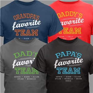 Personalized Favorite Team T-Shirt - Navy - Large (Mens 42/44- Ladies 14/16) by Gifts For You Now