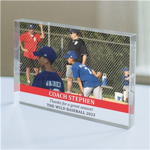 Personalized Coach Photo Keepsake Block by Gifts For You Now