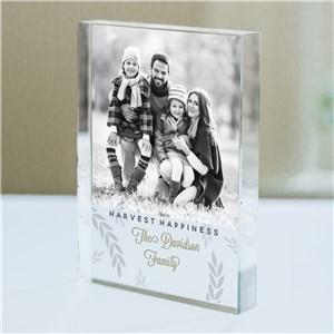 Personalized Harvest Happiness Acrylic Photo Keepsake Block by Gifts For You Now