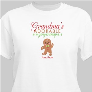 Adorable Gingersnaps Personalized T-Shirt - White - Small (Mens 34/36- Ladies 6/8) by Gifts For You Now