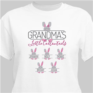 Personalized Little Cottontails T-Shirt - Ash - Small (Mens 34/36- Ladies 6/8) by Gifts For You Now