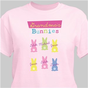 Grandma's Bunnies Personalized T-Shirt For Easter - White - Large (Mens 42/44- Ladies 14/16) by Gifts For You Now