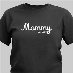 Personalized Mama Established T-Shirt - Black - Medium (Mens 38/40- Ladies 10/12) by Gifts For You Now