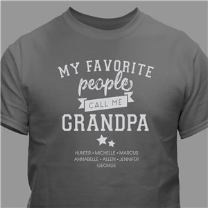 Personalized My Favorite People T-Shirt - Charcoal Gray - Medium (Mens 38/40- Ladies 10/12) by Gifts For You Now