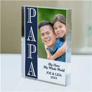 Personalized My Hero Acrylic Keepsake Block by Gifts For You Now