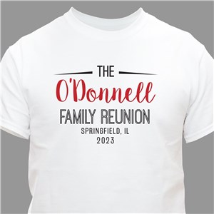 Personalized Family Reunion With Script Name T-Shirt - Purple - Adult Large (Size M42-44- L14/16) by Gifts For You Now