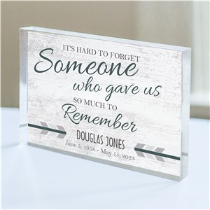 Personalized Hard to Forget Acrylic Keepsake Block by Gifts For You Now