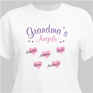 Angels of My Heart Personalized T-Shirt - White - Medium (Mens 38/40- Ladies 10/12) by Gifts For You Now