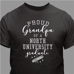 Personalized Proud of Graduate T-Shirt - Ash Gray - Small (Mens 34/36- Ladies 6/8) by Gifts For You Now