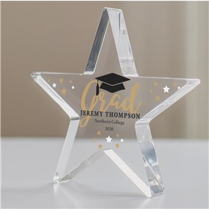 Personalized Grad with Hat Acrylic Star by Gifts For You Now