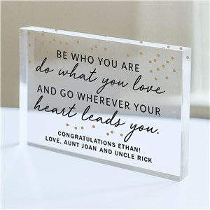 Personalized Be Who You Are Acrylic Keepsake Block by Gifts For You Now