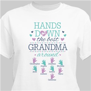 Personalized Hands Down the Best T-Shirt - White - Medium (Mens 38/40- Ladies 10/12) by Gifts For You Now